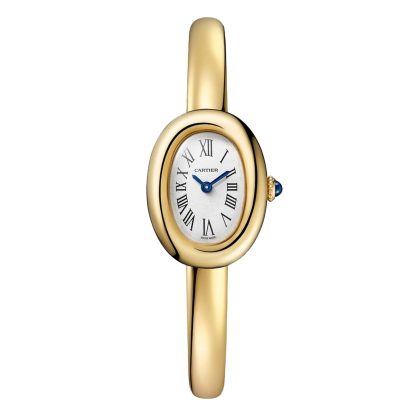 goedkope ontwerper Cartier Baignoire De Cartier Watch Mini Model Quartz Movement Yellow Gold Yellow Gold WGBA0021