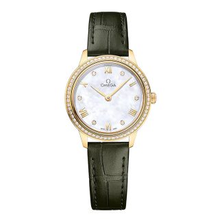 goedkope ontwerper Omega De Ville Prestige 27.5mm Ladies Watch Mother Of Pearl Calfskin O43458286055002