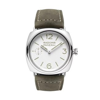 goedkope ontwerper Panerai Radiomir Officine 45mm Mens Watch White Calfskin PAM01384