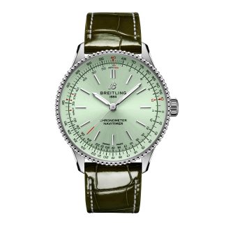 groothandel ontwerper Breitling Navitimer 36mm Ladies Watch Green Alligator Alligator A17327361L1P1