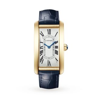 groothandel ontwerper Cartier Tank Américaine Watch Large Model Automatic Movement Yellow Gold Alligator WGTA0300