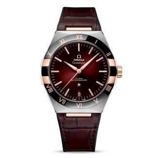 groothandel ontwerper Omega Constellation Co-Axial Master Chronometer 41mm Mens Watch Red Leather O13123412111001