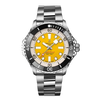 hete verkoop luxe Breitling Superocean Automatic Code Yellow UK Edition 46mm Mens Watch Yellow Stainless Steel A173781A1I1A1