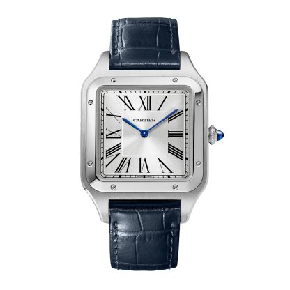 hete verkoop luxe Cartier Santos-Dumont Watch Extra-Large Model Hand-Wound Mechanical Movement Steel Leather Steel WSSA0032