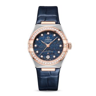 hete verkoop luxe Omega Constellation Co-Axial Master Chronometer 29mm Ladies Watch Blue Leather O13128292099003