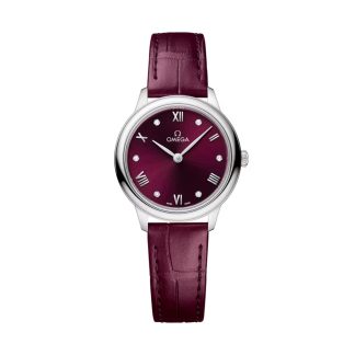 hete verkoop luxe Omega De Ville Prestige 27.5mm Steel On Leather Strap Ladies Watch Calfskin O43413286061001