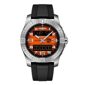 hete verkoop ontwerper Breitling Aerospace B70 Orbiter 25th Anniversary 43mm Mens Watch Orange Rubber Rubber EB70101A1O1S1