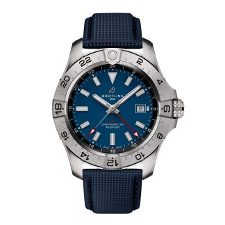 hete verkoop ontwerper Breitling Avenger Automatic GMT 44mm Mens Watch Blue Leather Calfskin A32320101C1X1