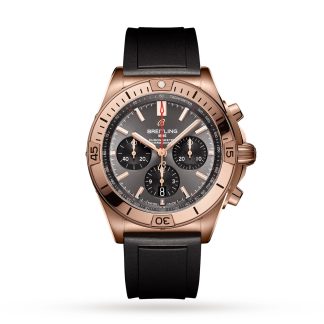 hete verkoop ontwerper Breitling Chronomat B01 42 18k Red Gold Watch Rubber RB0134101B1S1