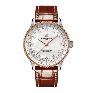 hete verkoop ontwerper Breitling Navitimer 36mm Ladies Watch White Mother Of Pearl Alligator Alligator U17327211A1P1