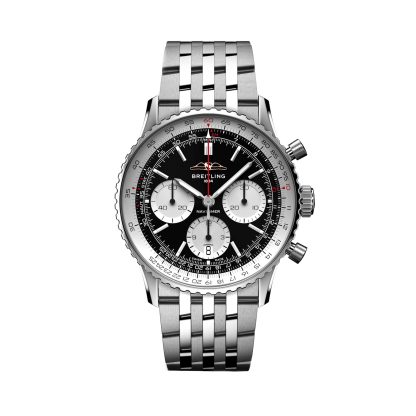 hete verkoop ontwerper Breitling Navitimer B01 Chronograph 41mm Mens Watch Black Stainless Steel Stainless Steel AB0139211B1A1