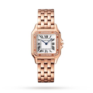 hete verkoop ontwerper Cartier Panthere De Cartier Watch Medium Model Quartz Movement Rose Gold Rose Gold WJPN0009