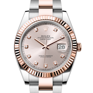 hete verkoop ontwerper Rolex Datejust 41 Oesterstaal en Everose goud M126331-0007