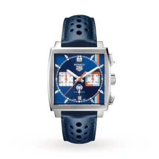 hete verkoop ontwerper TAG Heuer Monaco Gulf Special Edition 39mm Mens Watch Leather CBL2115.FC6494