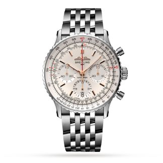 hoge kwaliteit luxe Breitling Navitimer B01 Chronograph 41 Stainless Steel Watch Stainless Steel AB0139211G1A1