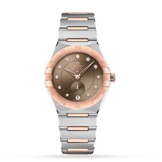 hoge kwaliteit luxe Omega Constellation Co-Axial Master Chronometer Small Seconds 34mm Ladies Watch Stainless Steel & 18ct Rose Gold O13120342063001