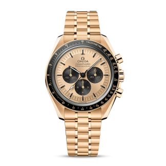 hoge kwaliteit luxe Omega Speedmaster Moonwatch Professional Co-Axial Master Chronometer Chronograph 42mm Mens Watch Gold 18ct Yellow Gold O31060425099002