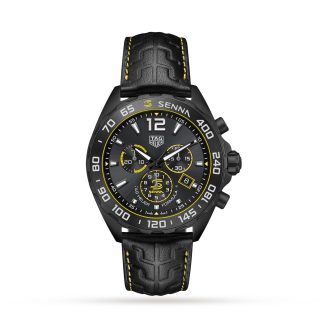 hoge kwaliteit luxe TAG Heuer Formula 1 Senna Special Edition 43mm Mens Watch Calfskin CAZ101AJ.FC6487