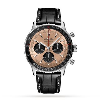 hoogwaardige ontwerper Breitling Navitimer B01 Chronograph 43 Copper Watch Alligator AB0138241K1P1