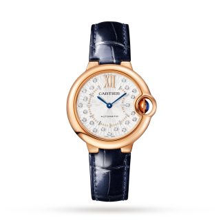 hoogwaardige ontwerper Cartier Ballon Bleu De Cartier Watch 33mm Self-Winding Mechanical Movement Rose Gold Alligator WGBB0052