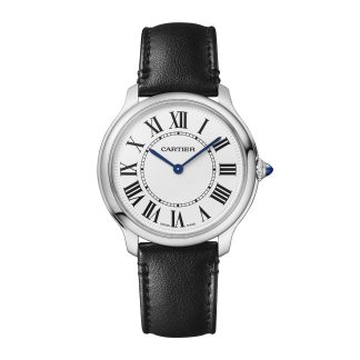 hoogwaardige ontwerper Cartier Ronde Must De Cartier Watch 36mm High Autonomy Quartz Movement (approx. 8 Years) Steel Faux Leather WSRN0031