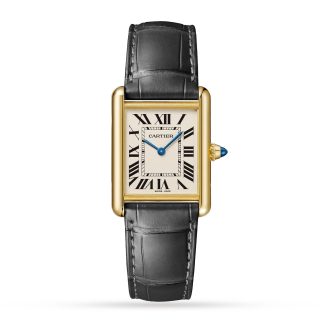 hoogwaardige ontwerper Cartier Tank Louis Cartier Watch Large Model Quartz Movement Yellow Gold Alligator WGTA0067