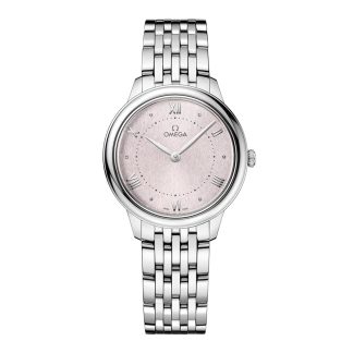 hoogwaardige ontwerper Omega De Ville Prestige 30mm Ladies Watch Rose Silver Stainless Steel O43410306002001