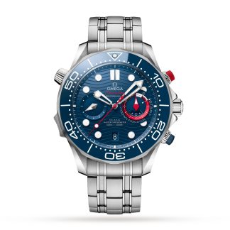 hoogwaardige ontwerper Omega Seamaster Diver Co-Axial Master Chronometer Chronograph 44mm Mens Watch Stainless Steel O21030445103002