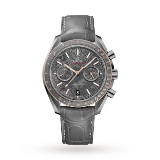 hoogwaardige ontwerper Omega Speedmaster Grey Side of the Moon Meteorite Mens Watch Leather O31163445199001