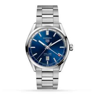 hoogwaardige ontwerper TAG Heuer Carrera Three-Hand Twin-Time 41mm Automatic Mens Watch Stainless Steel WBN201A.BA0640