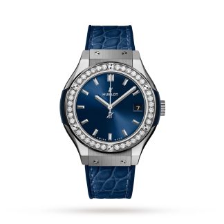 kopieën goedkoop ebay Hublot Classic Fusion Diamond 33mm Ladies Watch Alligator 581.NX.7170.LR.1104