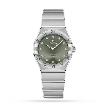 kopieën goedkoop ebay Omega Constellation Co-Axial 28mm Ladies Watch Green Stainless Steel O13110286060001