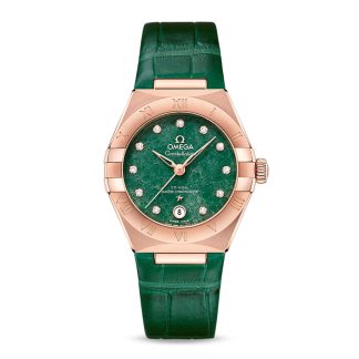 kopieën goedkoop ebay Omega Constellation Co-Axial Master Chronometer 29mm Ladies Watch Green Leather O13153292099002