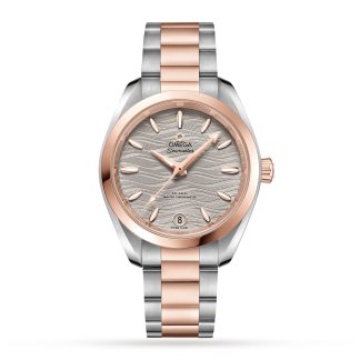 kopieën goedkoop ebay Omega Seamaster Aqua Terra Co-Axial Master Chronometer 34mm Ladies Watch Stainless Steel & 18ct Rose Gold O22020342006001