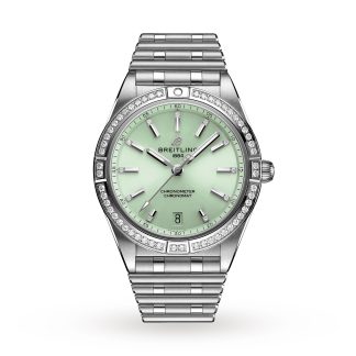 luxe groothandel Breitling Chronomat Automatic 36 Mint Green Watch Stainless Steel A10380591L1A1