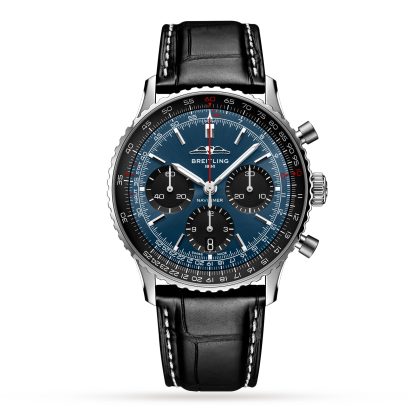 luxe groothandel Breitling Navitimer B01 Chronograph 41 Blue Watch Alligator AB0139241C1P1