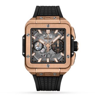 luxe groothandel Hublot Square Bang Unico King Gold 42mm Mens Watch Rubber 821.OX.0180.RX