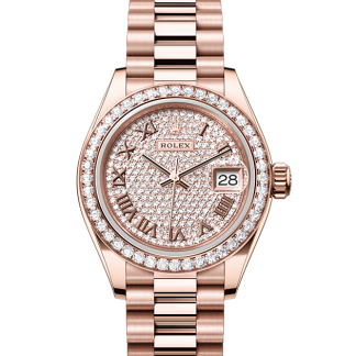 luxe groothandel Rolex Lady-Datejust Everose goud en diamanten M279135RBR-0021