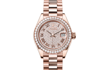 luxe groothandel Rolex Lady-Datejust Everose goud en diamanten M279135RBR-0021