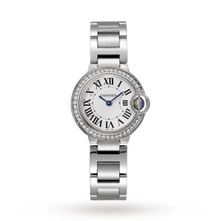 luxe kopen Cartier Ballon Bleu De Cartier Watch 28mm Quartz Movement Steel Diamonds Steel W4BB0015