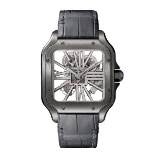 luxe kopen Cartier Santos De Cartier Skeleton Watch Alligator WHSA0009