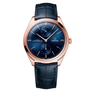 luxe kopen Omega De Ville Tresor 40mm Mens Watch Navy 18ct Rose Gold O43553402203001