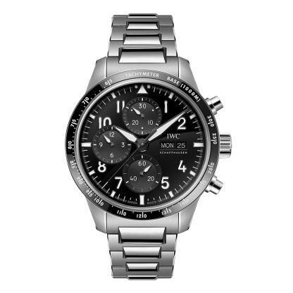 mode luxe IWC Pilot Performance Chronograph 41mm AMG Mens Watch Black Titanium Titanium IW388304