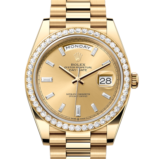 mode luxe Rolex Day-Date 40 geelgoud en diamanten M228348RBR-0002