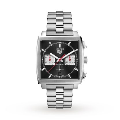 modeontwerper TAG Heuer Monaco Calibre Heuer 02 39mm Mens Watch Stainless Steel CBL2113.BA0644