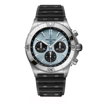 namaak ontwerper Breitling Chronomat B01 Chronograph 42mm Mens Watch Blue Rubber Rubber PB0134101C1S2