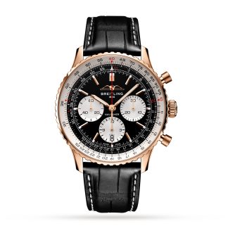 namaak ontwerper Breitling Navitimer B01 Chronograph 43 Black Watch Alligator RB0138211B1P1