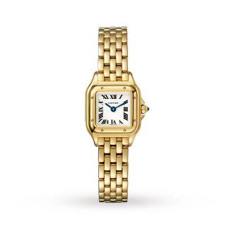 namaak ontwerper Cartier Panthère De Cartier Watch Mini Model Quartz Movement Yellow Gold Yellow Gold WGPN0036