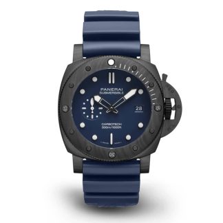 namaak ontwerper Panerai Submersible QuarantaQuattro Carbotech Blu Abisso Rubber PAM01232