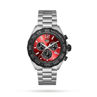 namaak ontwerper TAG Heuer Formula 1 Quartz Chronograph 200M 43mm Mens Watch Red Stainless Steel CAZ101AN.BA0842